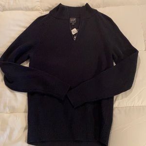 Gap navy blue quarter zip sweater Small